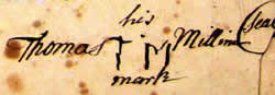 Thomas Milam's Mark: TM